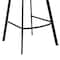 Armen Living Carise Gray Faux Leather and Black Metal Swivel 26" Counter Stool LCCABABLGR26 - alternate 7